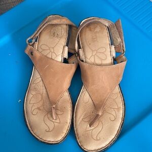 Born Tan Leather Women's Sandals